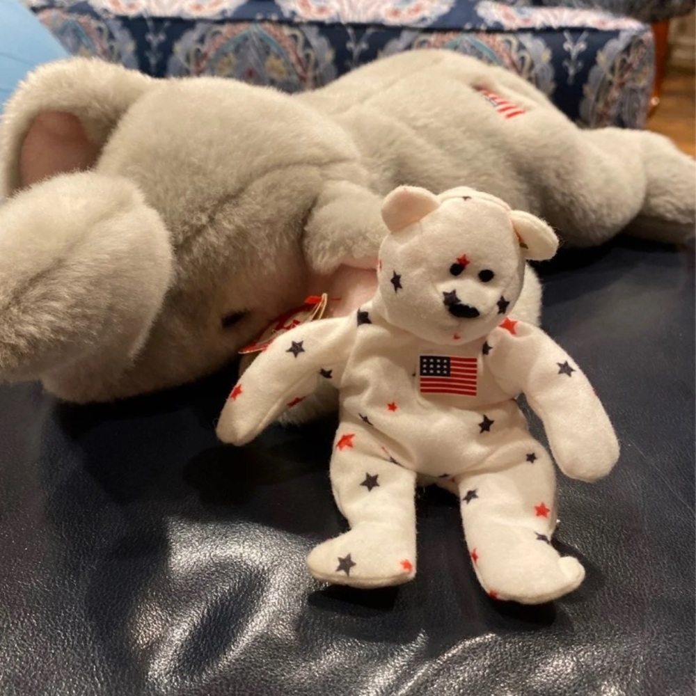 “Righty” TY Beanie Baby and Glory, Vintage 2000